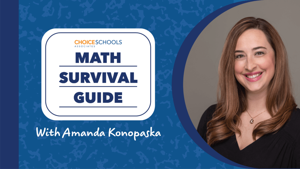 Math Survival Guide Graphic featuring Amanda Konopaska