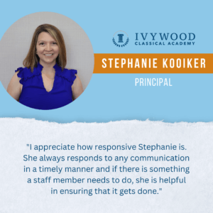 Principal Appreciation Month Image for Stephanie Kooiker