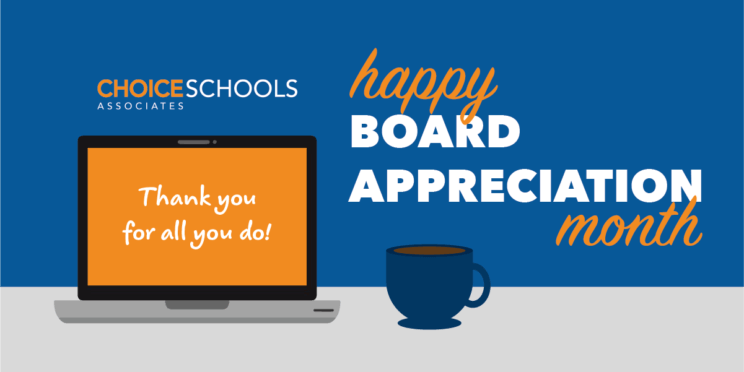 Board Appreciation Month Web Graphic for Choice Schools Associates