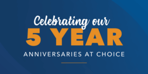 5 Year Anniversaries at Choice Schools Associates Celebration Web-Safe Graphic Image