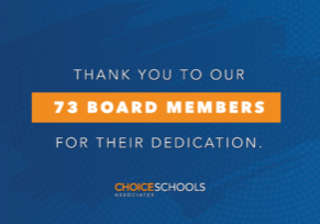 Thank you to our 73 board members for their dedication